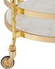 Currey & Company Fiore Clear/Polished Brass Bar Cart-3