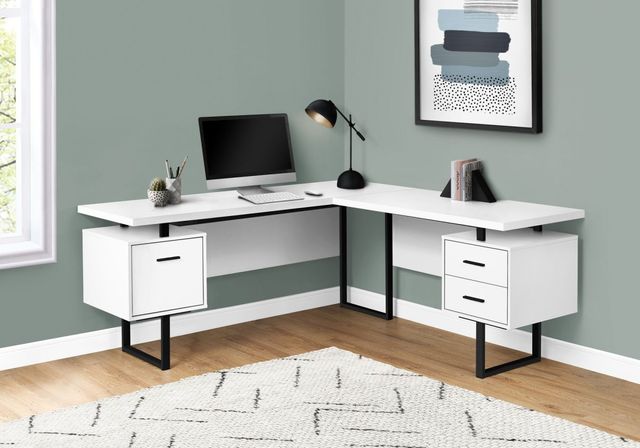 Monarch Specialties Inc. White Computer Desk-0