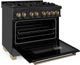 ZLINE Autograph Edition 36" Black Stainless Steel Pro-Style Dual Fuel Natural Gas Range-1