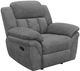 Coaster® Bahrain Charcoal Upholstered Glider Recliner-0