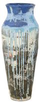 Currey & Company Capizzi Antique White/Blue Drip Urn-0
