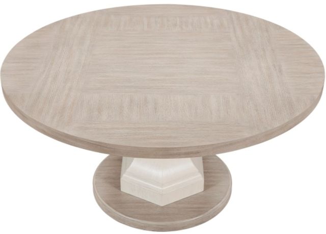 Homelegance® Lofton Light Gray Round Dining Table with White Base-2