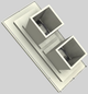Vent-A-Hood® 66" Biscuit Contemporary Island Range Hood-4