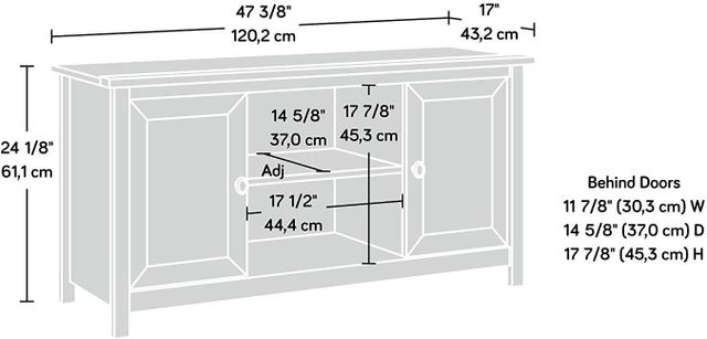 Sauder® County Line® Salt Oak® TV Stand-1