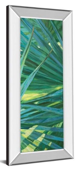 Classy Art Fan Palm II by Suzanne Wilkins Mirror Framed Wall Art-1