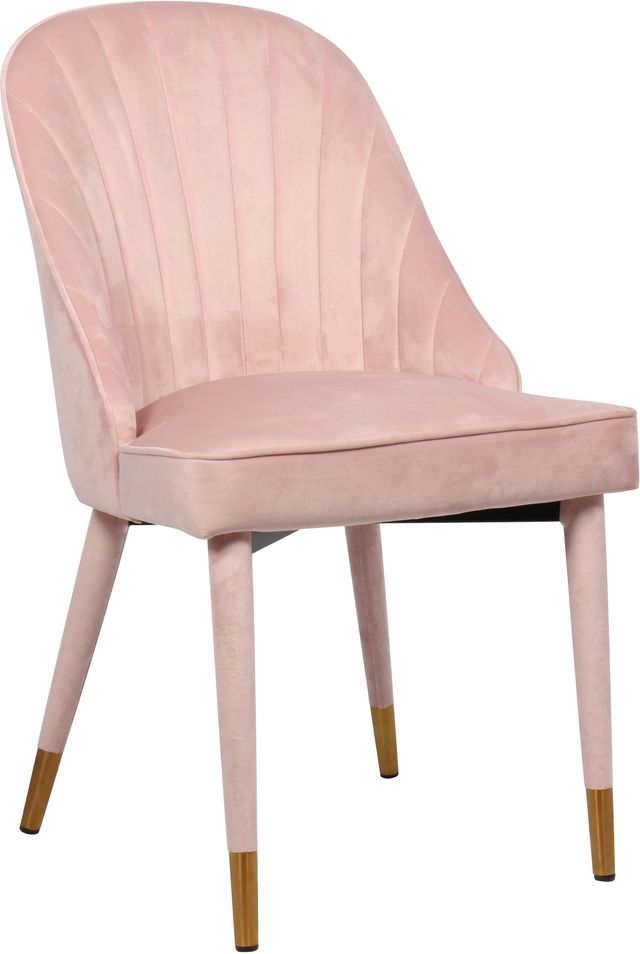 Meridian Furniture Belle Pink Velvet Dining Chair-0