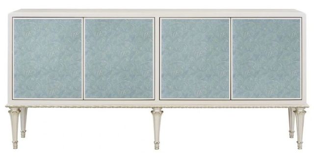 ACME Furniture Ansaldo Pearl White/Silver Shimmer Console Cabinet-3