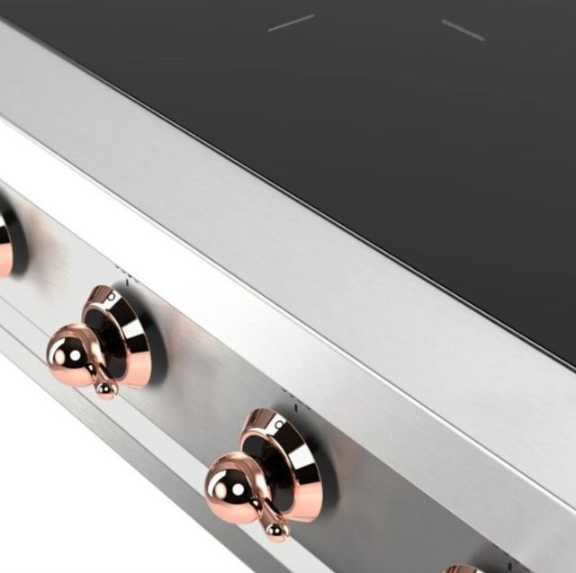 Ilve Nostalgie II 48” Stainless Steel Induction Rangetop with 6 Elements and Copper Trim-4