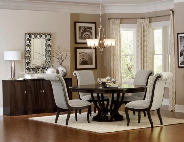 Homelegance® Savion Espresso Round Dining Table-1
