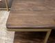 International Furniture Direct Onix Cocoa Brown Chairside Table with Gold Frame-3
