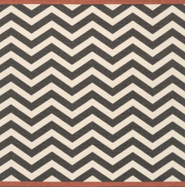 Surya Alfresco Black/Light Beige 5'x8' Area Rug-2