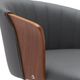 Armen Living Diana Gray/Walnut Swivel Bar Stool-3