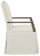 Fairfield® Customizable Entree Dining Empire Short Back Skirted Arm Chair-2