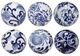 A & B Home 6-Piece Blue/White Decorative Spheres Set-0