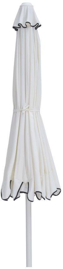Meridian Furniture Amalfi White/White Aluminum Outdoor Patio Umbrella-1