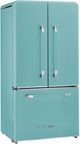 Unique® Appliances Unique 36 in. 21.4 Cu. Ft.  Ocean Mist Turquoise Counter Depth French Door Refrigerator-0