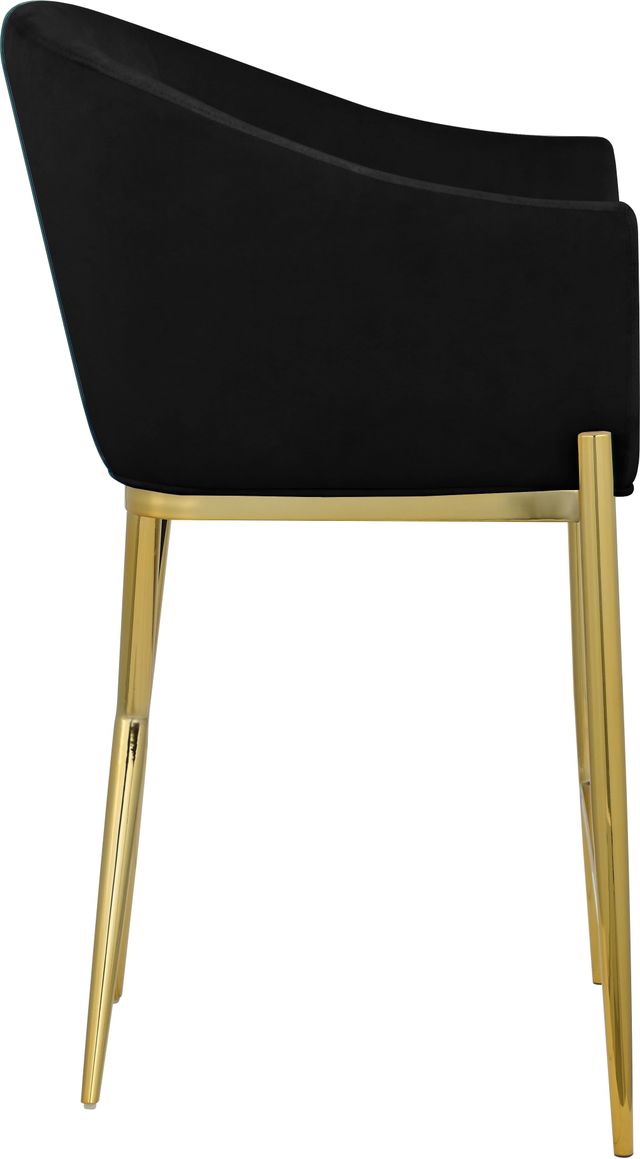 Meridian Furniture Xavier Black/Gold Velvet Counter Stool-3