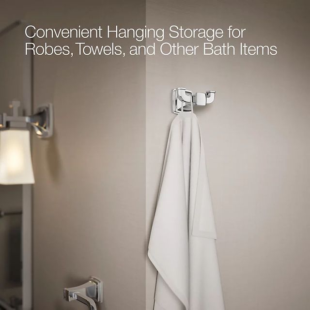 KOHLER® Riff® Polished Chrome Double Robe Hook-3
