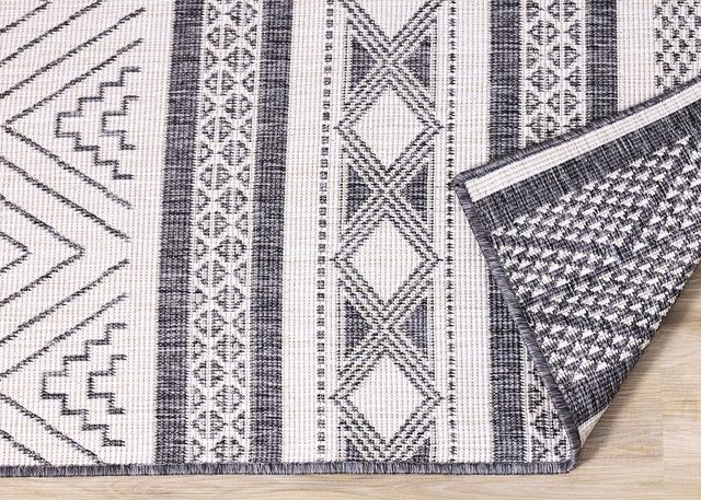 Kalora Interiors Bristol Grey/White 5'x8' Indoor/Outdoor Area Rug-4