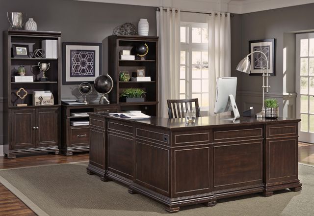 aspenhome® Weston Brown Ale Open Bookcase-1