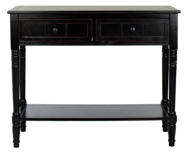 Safavieh Samantha Distressed Black Console Table-1