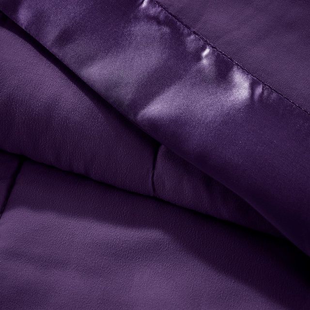 Olliix by Madison Park Windom Purple Twin All Season Microfiber Down Alternative Blanket with 3M Scotchgard-1