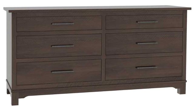 Country View Woodworking Customizable Cheyenne 73" 6-Drawer Dresser-0