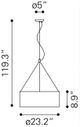 Zuo® Jena Chrome Ceiling Lamp-3