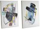 A & B Home Raquel 2-Piece Black/Blue/Gold Wall Art Set-0