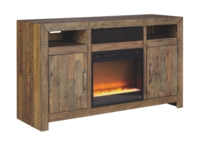 Signature Design by Ashley® Sommerford Brown 62" TV Stand with Electric Fireplace-0