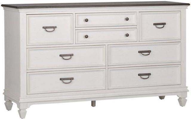 Liberty Furniture Allyson Park Charcoal/Wirebrushed White 8-Drawer Dresser-0