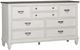 Liberty Furniture Allyson Park Charcoal/Wirebrushed White 8-Drawer Dresser-0