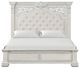 Furniture of America® Promenade Wire Brushed White Eastern King Panel Bed-1
