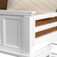 Elements International Hampton Kids White Youth Twin Loft Bed with Ladder and Desk-4