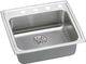 Elkay Lustertone® Classic Lustrous Satin 25" x 21-1/4" x 6-1/2" 3-Hole Single Bowl Drop-In ADA Sink with Perfect Drain® and Quick-Clip-0