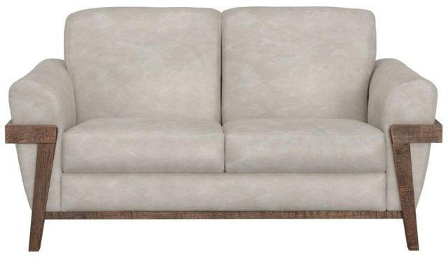 International Furniture Direct Loft Ivory/Brown Loveseat-1