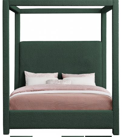 Meridian Furniture Eden Green Upholstered Canopy Bed-1