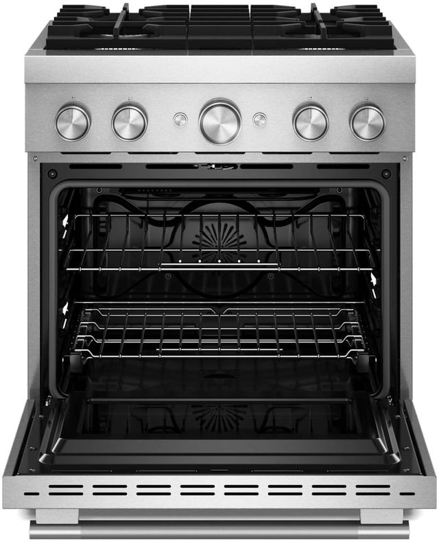 KitchenAid® 30" Stainless Steel 4 Burner Pro Style Dual Fuel Range with No Preheat Air Fry Mode-1