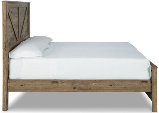 Signature Design by Ashley® Shurlee Light Brown King Crossbuck Panel Bed-3