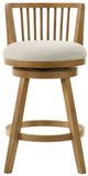 Armen Living Harper Amber Glow/Dune Swivel Bar Stool-1
