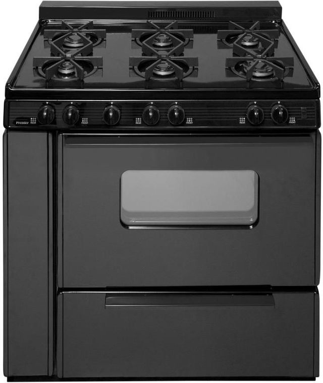 Premier 36" Black Pro Style Gas Range