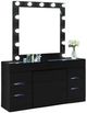 Global Furniture USA Ella 3-Piece Black Vanity Set with Speaker-0