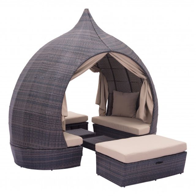 Zuo® Modern Majorca Brown and Beige Daybed-1