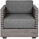 Armen Living Vivid Light Grey Fabric/Wood Outdoor Chair -4