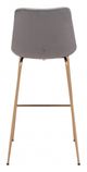 Zuo® Tony Gray and Gold Bar Chair-3