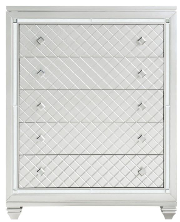 Mazin Furniture Leesa Silver Chest of Drawers with Lift Top-1