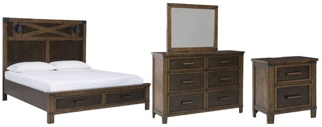 Benchcraft® Wyattfield 5-Piece Two-Tone California King Storage Panel Bed Set-0