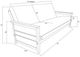 Kodiak Furniture Lexington Taxi Woodsmoke/Weathered Brown Full Storage Futon with Mattress -3