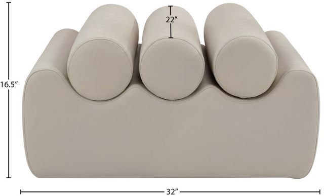 Meridian Furniture Rumble Taupe Leather Bench-2