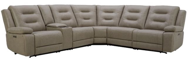 Parker House® Caldwell 5-Piece Tahoe Fog Power Reclining Sectional